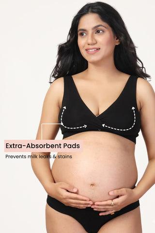 pregnant padded leak proof maternity bras with removable pads