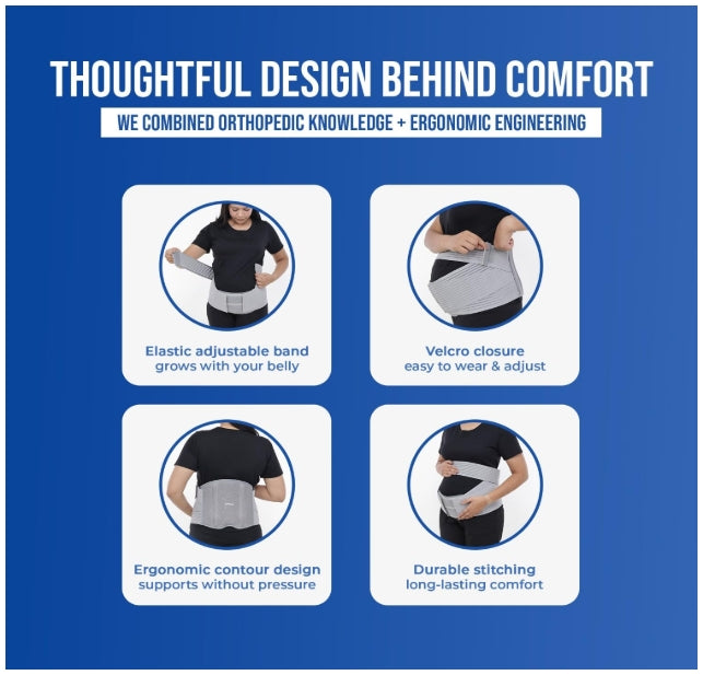 Pregnancy Support Belt | Back, Stomach, Diaphragm Pain Relief Maternity Belt for Pregnant Women