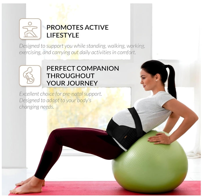 Adjustable Pregnancy Support Belt for Belly, Back & Pelvic Relief – Comfortable Pre Natal Belly Band – Breathable Pregnancy Belt for Prenatal & Postpartum Belly Support