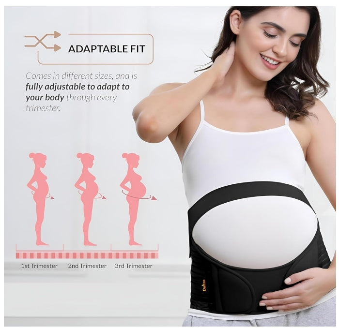 Adjustable Pregnancy Support Belt for Belly, Back & Pelvic Relief – Comfortable Pre Natal Belly Band – Breathable Pregnancy Belt for Prenatal & Postpartum Belly Support