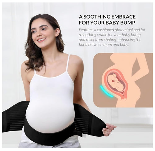 Adjustable Pregnancy Support Belt for Belly, Back & Pelvic Relief – Comfortable Pre Natal Belly Band – Breathable Pregnancy Belt for Prenatal & Postpartum Belly Support