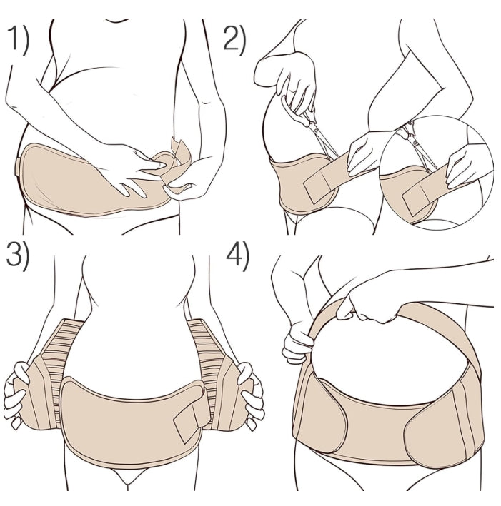Adjustable Pregnancy Support Belt for Belly, Back & Pelvic Relief – Comfortable Pre Natal Belly Band – Breathable Pregnancy Belt for Prenatal & Postpartum Belly Support