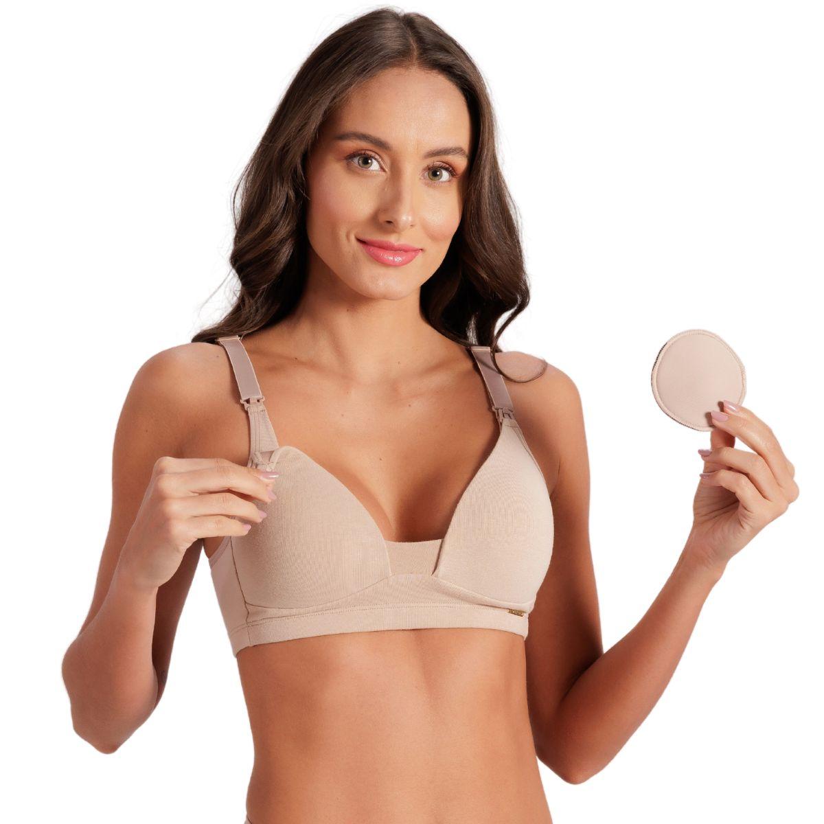 pregnant padded leak proof maternity bras with removable pads