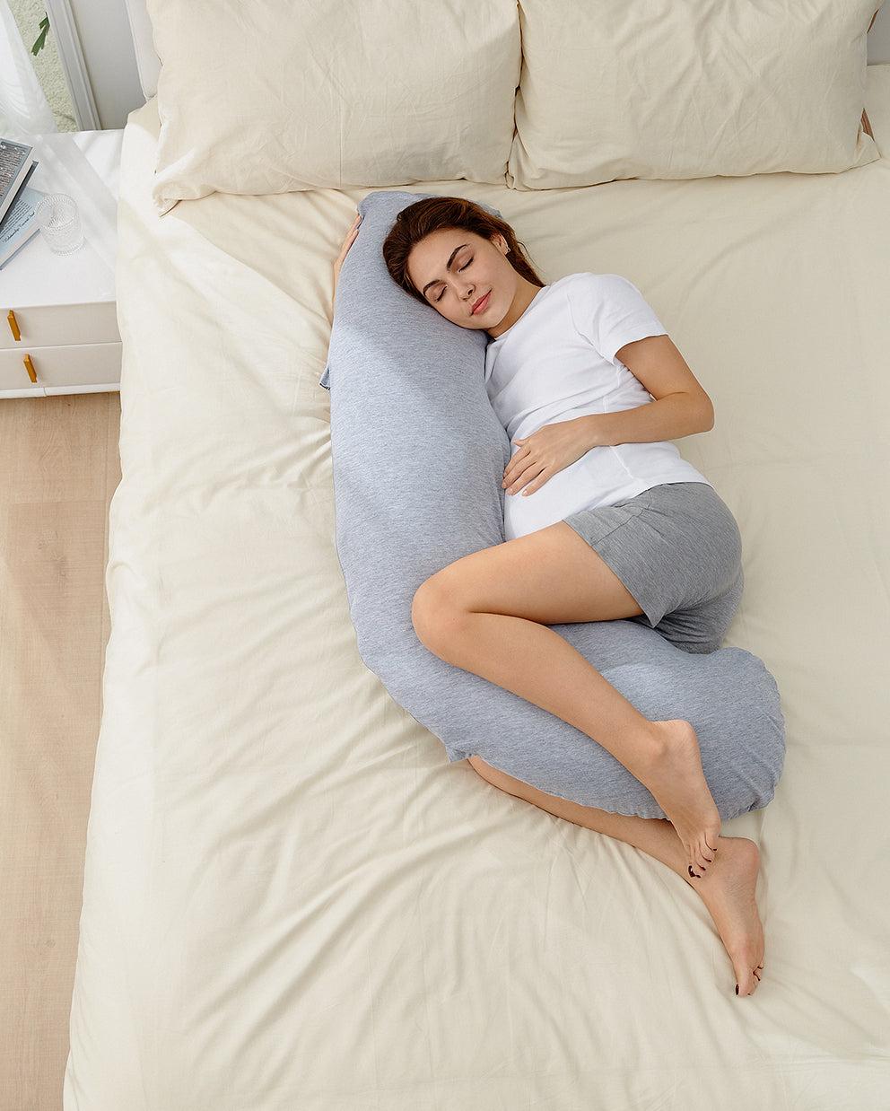 Pregnancy Pillows for Women J-Shape Full Body Pillow | 360° Maternity Support for Back, Hips, Legs & Belly | Maternity Pillow