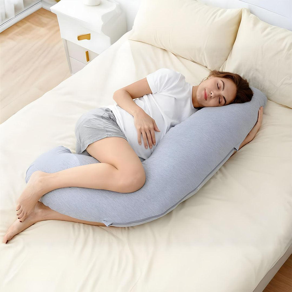 Pregnancy Pillows for Women J-Shape Full Body Pillow | 360° Maternity Support for Back, Hips, Legs & Belly | Maternity Pillow